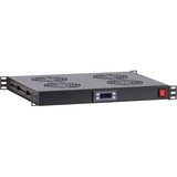 DSI Ensemble de ventilateurs avec 4 ventilateurs, thermostat inclus - DS-FT1U4TM, Refroidisseur Noir, 483 x 44 x 330 mm