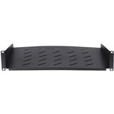 DSI Etagère 2U pour armoires murales de 600 mm de profondeur - DS-FH2U400, Insert de grille Noir, 485 x 400 x 88mm