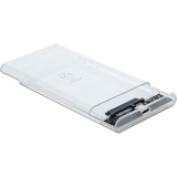 DeLOCK Boîtier de disques de stockage 2.5" SATA HDD / SSD, Boîtier disque dur Transparent