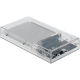 DeLOCK Double boîtier externe pour 2x 2.5" SATA HDD/SSD, Boîtier disque dur Transparent, 42622