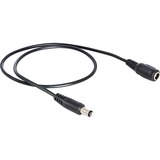DeLOCK Extension DC 5,5 x 2,1 mm mâle > femelle, Câble d'extension Noir, 0,5 mètre