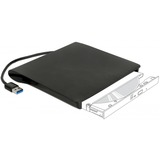 DeLOCK boîtier externe pour disques SATA Ultra Slim de 5,25 pouces, Boîtier disque dur Noir