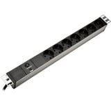 Digitus Bloc multiprises en aluminium avec protection contre les surcharges Noir