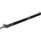 Digitus PDU 12x prise de protection avec protection contre les surcharges 19" 1HE, Multiprise Noir/en aluminium