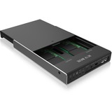 ICY BOX IB-2812CL-U3, Boîtier disque dur Noir, Clé B