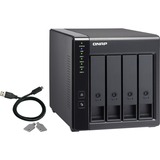 QNAP Boîtier d'extension RAID USB 3.0 TR-004, Boîtier disque dur Noir