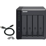 QNAP Boîtier d'extension RAID USB 3.0 TR-004, Boîtier disque dur Noir
