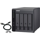 QNAP Boîtier d'extension RAID USB 3.0 TR-004, Boîtier disque dur Noir