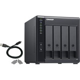 QNAP Boîtier d'extension RAID USB 3.0 TR-004, Boîtier disque dur Noir