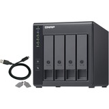 QNAP Boîtier d'extension RAID USB 3.0 TR-004, Boîtier disque dur Noir