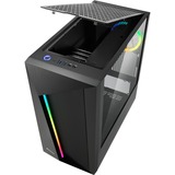 Sharkoon REV100 boîtier midi tower Noir | 2x USB-A | RGB | Window