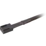 Sharkoon Rallonge 3 broches sleeve 0,30m, Câble d'extension Noir