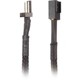 Sharkoon Rallonge 3 broches sleeve 0,30m, Câble d'extension Noir