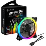 Sharkoon SHARK Blades RGB ventilateur de boîtier Noir, 120 x 120 x 25 mm