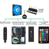 SilentiumPC Stella HP RGB 140 PWM, Ventilateur de boîtier Noir/transparent, Connexion PWM à 4 broches