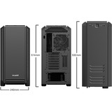 be quiet! SILENT BASE 601 boîtier midi tower Noir | 3x USB-A | Verre trempé
