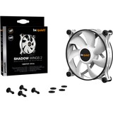 be quiet! Shadow Wings 2 120 mm PWM Blanc, Ventilateur de boîtier Blanc/Noir, Connecteur PWM à 4 broches pour le ventilateur