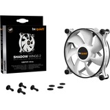 be quiet! Shadow Wings 2 White 120 mm, Ventilateur de boîtier Blanc/Noir, Connecteur de ventilateur à 3 broches