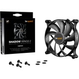 be quiet! Shadow Wings 2 ventilateur de boîtier Noir, 140 x 140 x 25 mm