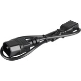 goobay Câble d'alimentation C14 > C13, Câble d'extension Noir, 0,5 mètre