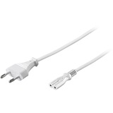 goobay Prise Euro, Câble Blanc, 3 mètres