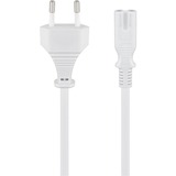 goobay Prise Euro > C7, Câble Blanc, 1,8 mètre