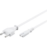 goobay Prise Euro > C7, Câble Blanc, 1,8 mètre
