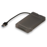 i-tec MySafe USB 3.0 Easy, Boîtier disque dur Noir/transparent