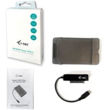 i-tec MySafe USB-C 3.1 Gen. 2 Easy 2.5", Boîtier disque dur Gris/transparent