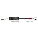 DeLOCK Adaptateur DisplayPort pour moniteur USB-C 4K Noir, 0,2 mètre