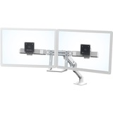 Ergotron HX Desk Dual, Support de moniteur Blanc
