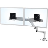 Ergotron LX Desk Dual Direct Arm, Support de moniteur Blanc, Autonome, 9,9 kg, 63,5 cm (25"), 100 x 100 mm, Réglage de la hauteur, Blanc