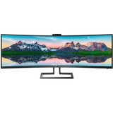 Philips 499P9H/00 48.8" Moniteur UltraWide incurvé  Noir, 2x HDMI, DisplayPort, 3x USB-A 3.2 (5 Gbit/s), USB-C, RJ-45