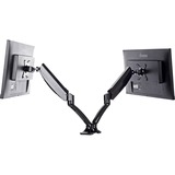 iiyama Bras double à vérin à gaz pour moniteur DS3002C-B1, Support de moniteur Noir, 5 kg, 25,4 cm (10"), 68,6 cm (27"), 100 x 100 mm, Réglage de la hauteur, Noir