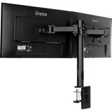 iiyama Double bras de support de bureau DS1002C-B1, Support de moniteur Noir, Pince, 10 kg, 25,4 cm (10"), 76,2 cm (30"), 100 x 100 mm, Noir