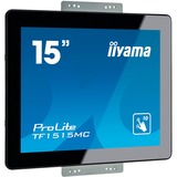 iiyama ProLite TF1515MC-B2 15" Moniteur Noir, 1x DisplayPort, 1x HDMI, 1x VGA, 1x RJ-45