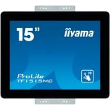 iiyama ProLite TF1515MC-B2 15" Moniteur  Noir, 38,1 cm (15"), 1024 x 768 pixels, XGA, LED, 8 ms, Noir