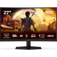 AOC C27G42E 27" Moniteur gaming incurvé Noir/Rouge, 180 Hz, HDMI, DisplayPort, Audio