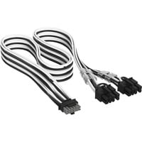 Corsair Elite Premium PCIe 12V-2x6 vers 2x 8-pin câble adaptateur PSU Noir/Blanc