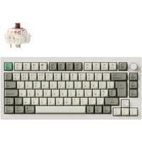 Keychron Q1 Max-P3Z QMK, clavier Blanc, Layout BE, Gateron Jupiter Brown, RGB leds, 75%, Hot-swappable, Bluetooth, 2.4GHz