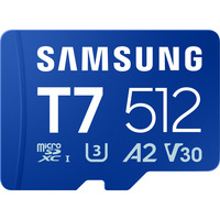 Samsung T7 microSDXC 512 Go, Carte mémoire Bleu