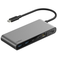 Belkin Hub USB-C 8 ports avec port Ethernet 2,5 Gb Gris