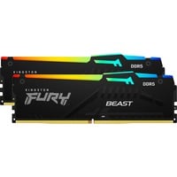 Kingston FURY 64 Go DDR5-6000 Kit, Mémoire vive Noir, KF560C30BBAK2-64, Fury Beast RGB, XMP