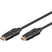 goobay Câble High Speed HDMI 360° avec Ethernet Noir, 5 mètres