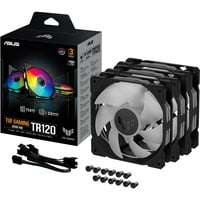 ASUS TUF Gaming TR120 ARGB Pack, Ventilateur de boîtier Noir/transparent