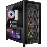 Corsair FRAME 4000D LCD RS ARGB Premium boîtier midi tower Noir | 3x USB-C | RGB | Verre Trempé