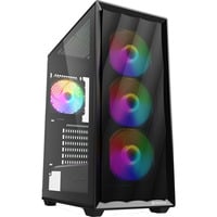 Sharkoon VK4 Rainbow boîtier midi tower Noir | 2x USB-A | RGB | Verre Trempé