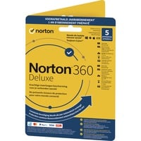 Symantec Norton 360 Deluxe, Logiciel 1 an, 5 appareils, 50 Go de sauvegarde cloud