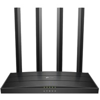 TP-Link Archer C6 V4.0, Routeur Noir, Wi-Fi 5 (802.11ac), Bi-bande (2,4 GHz / 5 GHz), Ethernet/LAN, Blanc, Routeur