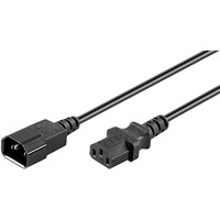 goobay Câble d'alimentation C14 > C13, Câble d'extension Noir, 0,5 mètre